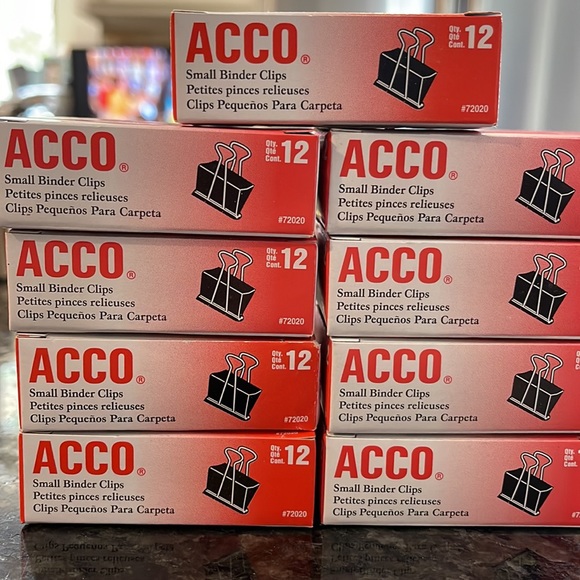 Acco Small Binder Clips (9 boxes, each box with 12 clips) - Picture 2 of 3